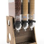 Cereal Station - Premium Rustic Oak Finish - Three cereal dispensers